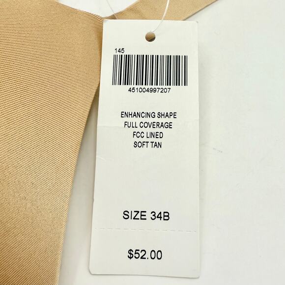 Soma Enhancing Shape Full Coverage Bra Soft Tan Size 34B New - Picture 4 of 7